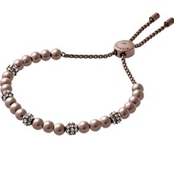 Michael Kors Jewelry - MK Sable Bronze-Tone Bead Slider Bracelet